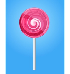 Pink candy lolipop vector image