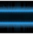 Glowing circuitry board design frame vector image
