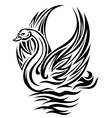 Swan bird vector image