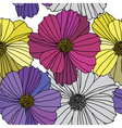 Seamless pattern with flowers vector image