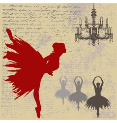 Ballerina background vector image