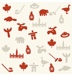 Canadian seamless pattern vector image