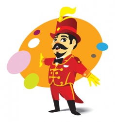Circus ringmaster vector image