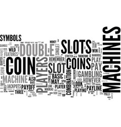 Basic slots features strategies text word cloud Basic slots features strategies text word cloud vector image