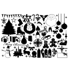 Christmas objects vector image
