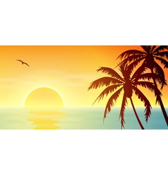 Tropical Sunset vector image