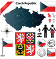 Czech Republic map vector image