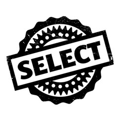 Select rubber stamp vector image