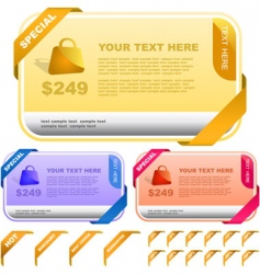 Various sale design elements vector image