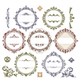 Set of royal vintage frames vector image
