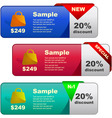 Various sale design elements vector image