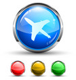 Airplane Button vector image