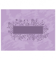 Grunge floral banner vector image