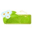 Tablet with chamomiles vector image