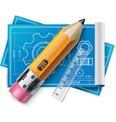 Technical drawing xxl icon vector image