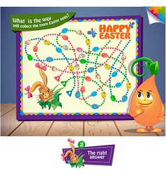 What is the way will collect the more Easter eggs What is the way will collect the more Easter eggs vector image