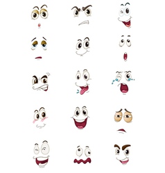 Mixed expressions vector image
