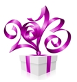 2013 ribbon gift box vector image