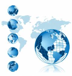 World map 3d globe series vector image