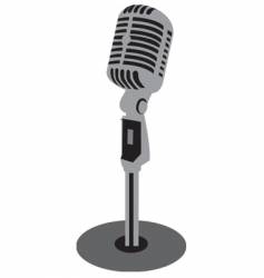 Old fashioned microphone vector image