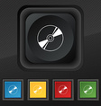 Cd DVD compact disk blue ray icon symbol Set of vector image