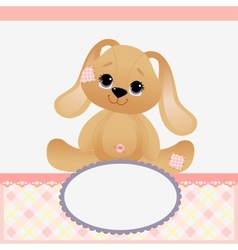 Cute template for baby card vector image