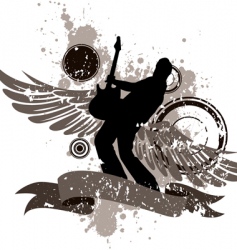 Guitar player vector image