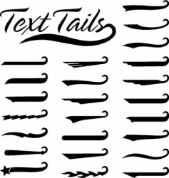 Text tails solid vector image