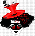 Image of an dame in carnival mask vector image
