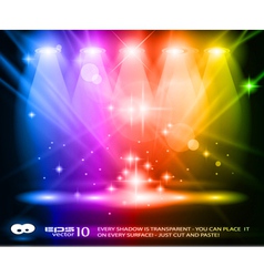 Spotlights on Stage vector image