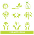 Eco green icons vector image