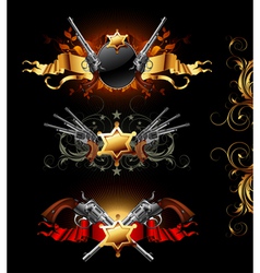 Ornamental golden frames vector image
