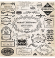 Set Christmas Calligraphic Design Elements vector image