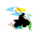 Sportsman riding quad bike vector image
