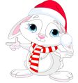 Christmas rabbit Christmas rabbit vector image