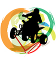 Sportsman riding quad bike vector image