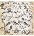 Set Calligraphic Design Elements vector image