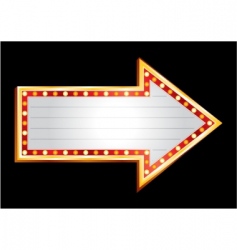 Neon direction sign vector image