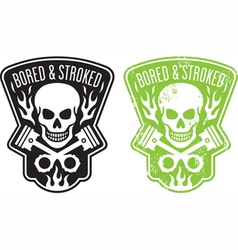 Skull and pistons vector image