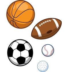 Assorted Sports Balls vector image