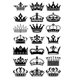 Crown silhouettes vector image