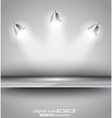 Shelf with spotlights vector image