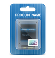 Blister package with hologram sticker vector image