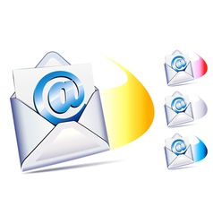 Email sent and arriving SMS vector image