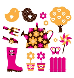 Garden objects vector image