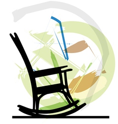 Rocking chair vector image