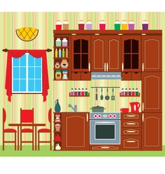 Kitchen furniture vector image