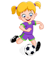 Soccer girl vector image