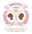 Wedding Vintage Invitation Card vector image
