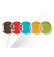 Colorful round numbered banners for Infographics vector image
